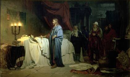 The Raising of Jairus's Daughter (Ilya Répine) - Muzeo.com