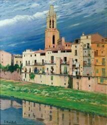 The River Onyar in Girona (Santiago Rusiñol) - Muzeo.com