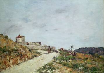 The Road to the Citadel at Villefranche (Eugène Boudin) - Muzeo.com