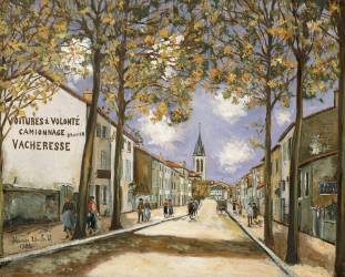 The Saint-Romain district in Anse (Maurice Utrillo) - Muzeo.com