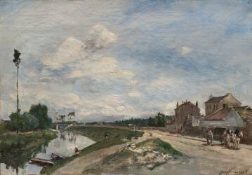 The Seine at Bas-Meudon (Johan Barthold Jongkind) - Muzeo.com