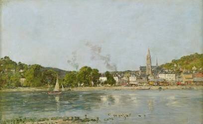 The Seine at Caudebec-en-Caux (Eugène Boudin) - Muzeo.com