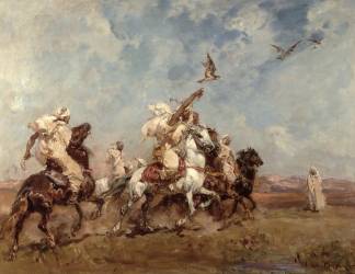 The Sport of Falconry (Henri Emilien Rousseau) - Muzeo.com