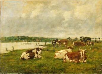 The Valley of the Touques (Eugène Boudin) - Muzeo.com