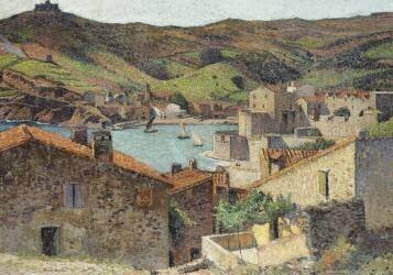 The Village of Collioure with a View of the Port (Henri Martin) - Muzeo.com