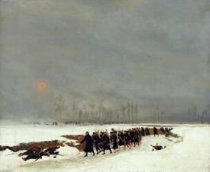 The War of 1870-71: An Infantry Column on their Way to a Raid (Edouard Detaille) - Muzeo.com