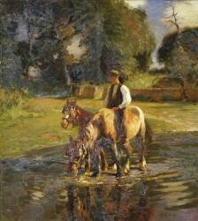 The Watering Place (Harold Harvey) - Muzeo.com