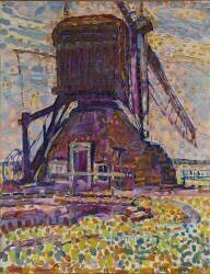 The Winkel Mill, Pointillist Version (Piet Mondrian) - Muzeo.com