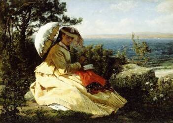 The Woman with the Parasol (Jules Breton) - Muzeo.com