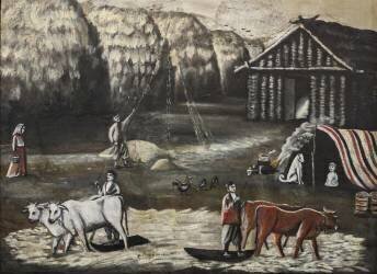 Threshing Yard (Niko Pirosmani) - Muzeo.com
