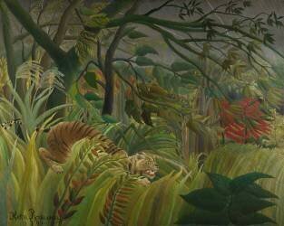 Tiger in a Tropical Storm (Henri Rousseau) - Muzeo.com