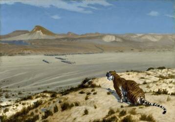 Tiger on the Watch (Jean-Léon Gérôme) - Muzeo.com