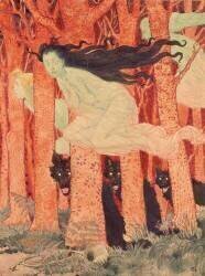 Trois femmes et trois loups (Eugène Grasset) - Muzeo.com