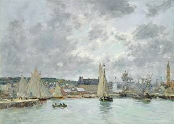 Trouville Harbour (Eugène Boudin) - Muzeo.com