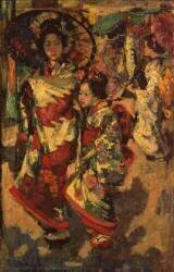 Two Geisha Girls (Edward Atkinson Hornel) - Muzeo.com