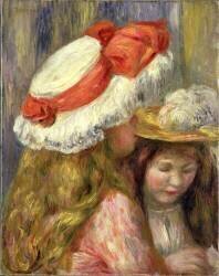 Two Girls with Hats (Auguste Renoir) - Muzeo.com