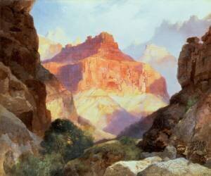 Under the Red Wall, Grand Canyon of Arizona (Thomas Moran) - Muzeo.com