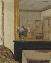 Vase of Flowers on a Mantelpiece (Edouard Vuillard) - Muzeo.com