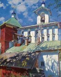 View from the bell tower of the Pskov Caves Monastery (Sergei Arsenevich Vinogradov) - Muzeo.com