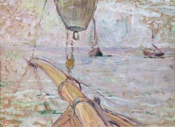 View of Arcachon from the Front of the Yacht Cocorico (Henri de Toulouse-Lautrec) - Muzeo.com