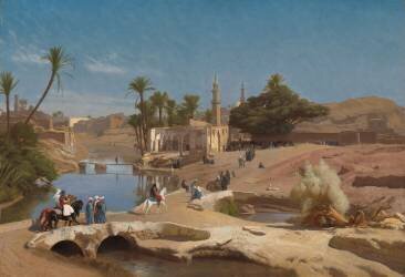 View of Medinet El-Fayouma (Jean-Léon Gérôme) - Muzeo.com