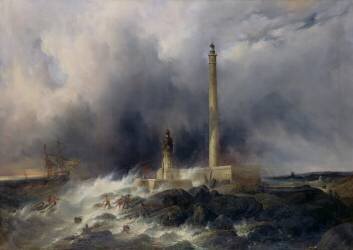 View of the Lighthouse at Gatteville (Jean Louis Petit) - Muzeo.com