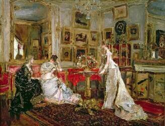 Visiting (Alfred Stevens) - Muzeo.com