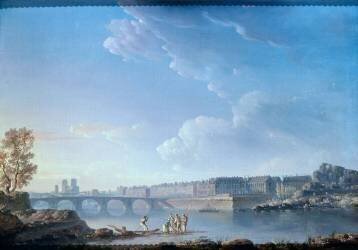 Vue de l'Ile Saint-Louis et du pont de La Tournelle (Jules Achille Noël) - Muzeo.com