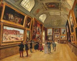 Vue d'une salle du musée du Luxembourg, à Paris (anonymous) - Muzeo.com
