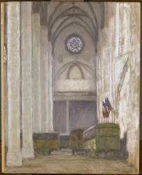 Vue intérieure de l'église des Jacobins de Toulouse en 1916 (Paul Jamot) - Muzeo.com