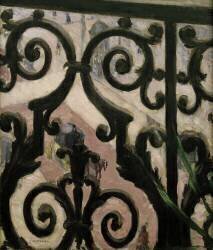 Vue prise à travers un balcon (Gustave Caillebotte) - Muzeo.com