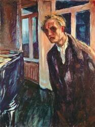 Wanderer by night: self portrait (Edvard Munch) - Muzeo.com