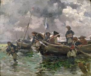 War scene at sea (Paul Emile Boutigny) - Muzeo.com