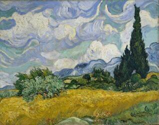 Wheat Field with Cypresses (Vincent van Gogh) - Muzeo.com