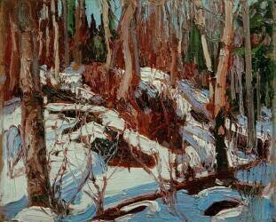 Winter Thaw in the Woods (Tom Thomson) - Muzeo.com