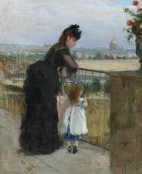 Woman and child on a balcony (Berthe Morisot) - Muzeo.com