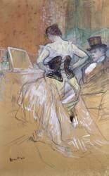 Woman at her Toilet, study for 'Elles' (Henri de Toulouse-Lautrec) - Muzeo.com