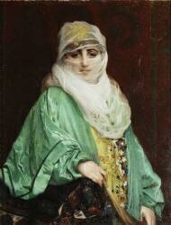 Woman from Constantinople (Jean-Léon Gérôme) - Muzeo.com