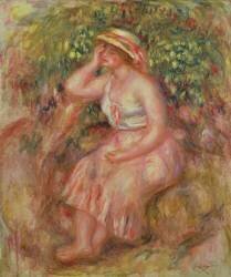 Woman Resting near a Tree (Auguste Renoir) - Muzeo.com