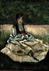 Woman seated on the Lawn (Gustave Caillebotte) - Muzeo.com