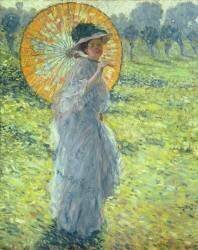 Woman with a Parasol (Frederick Carl Frieseke) - Muzeo.com