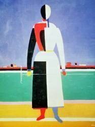 Woman with a rake (Kazimir Malevitch) - Muzeo.com
