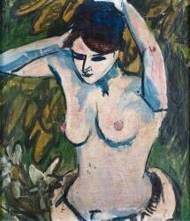 Woman with Raised Arms (Ernst Ludwig Kirchner) - Muzeo.com