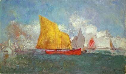 Yachts in a Bay (Odilon Redon) - Muzeo.com