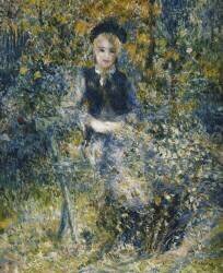 Young Girl on a Bench (Auguste Renoir) - Muzeo.com