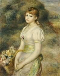 Young Girl with a Basket of Flowers (Auguste Renoir) - Muzeo.com