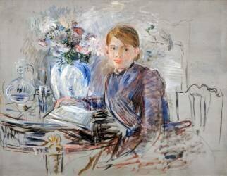 Young girl with a vase (Berthe Morisot) - Muzeo.com