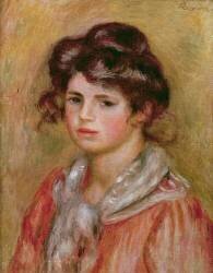 Young Girl with a White Handkerchief (Auguste Renoir) - Muzeo.com