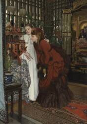 Young women looking at Japanese articles (James Tissot) - Muzeo.com