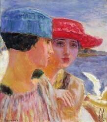 Young Women with a Seagull (Pierre Bonnard) - Muzeo.com